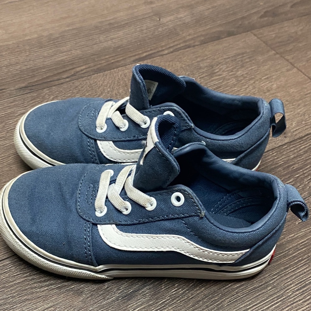 Kids Blue Canvas Sneakers